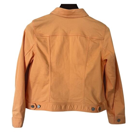 Talbots Petite Light Orange Denim Jacket‎ Size LP - Picture 2 of 5